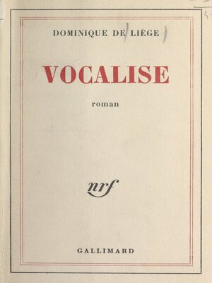 cover image of Vocalise